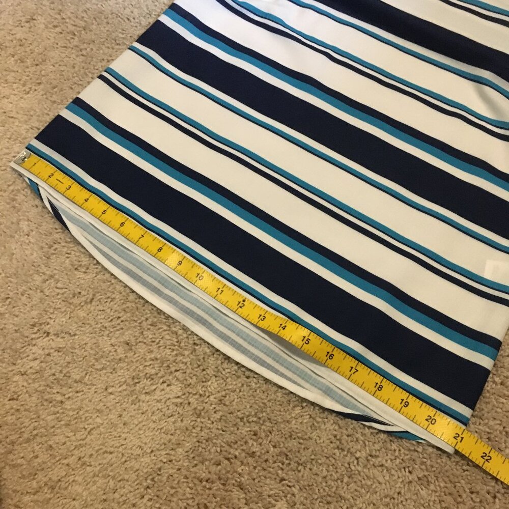 Pink Martini Blue Track Stripe Nautical Sleeveless Tank Top - Picture 13 of 14